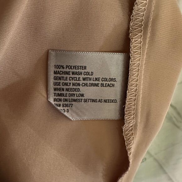 Worthington Tan Satin Sleeveless Blouse, Size 2X - Picture 6 of 6